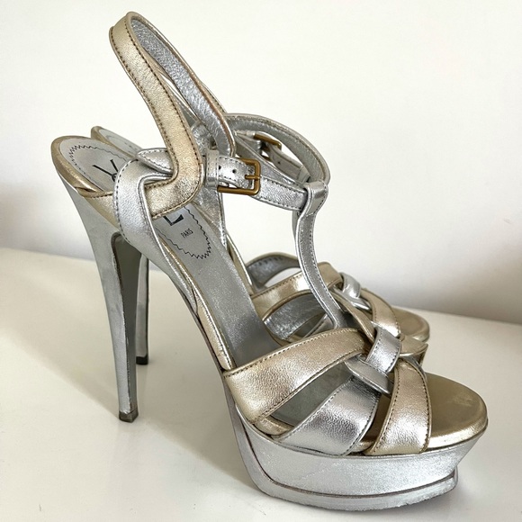 ⛔️SOLD⛔️YSL metallic tribute heels - Picture 14 of 17